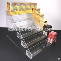 PMMA/Acrylic glasses display rack multiple steps cigarette case display stand