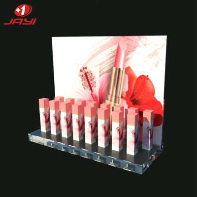 JAYI custom logo handmade acrylic counter lipstick display stand rack